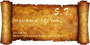 Steinberg Tünde névjegykártya